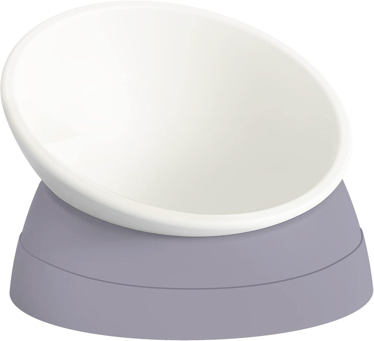 17 oz Raised Cat Food Bowls, Adjustable-Angle Pet Bowls, Easy Cleaning Cat Wet Food Dishes with Non Slip Base, Whisker Friendly Kitten Food Bowl