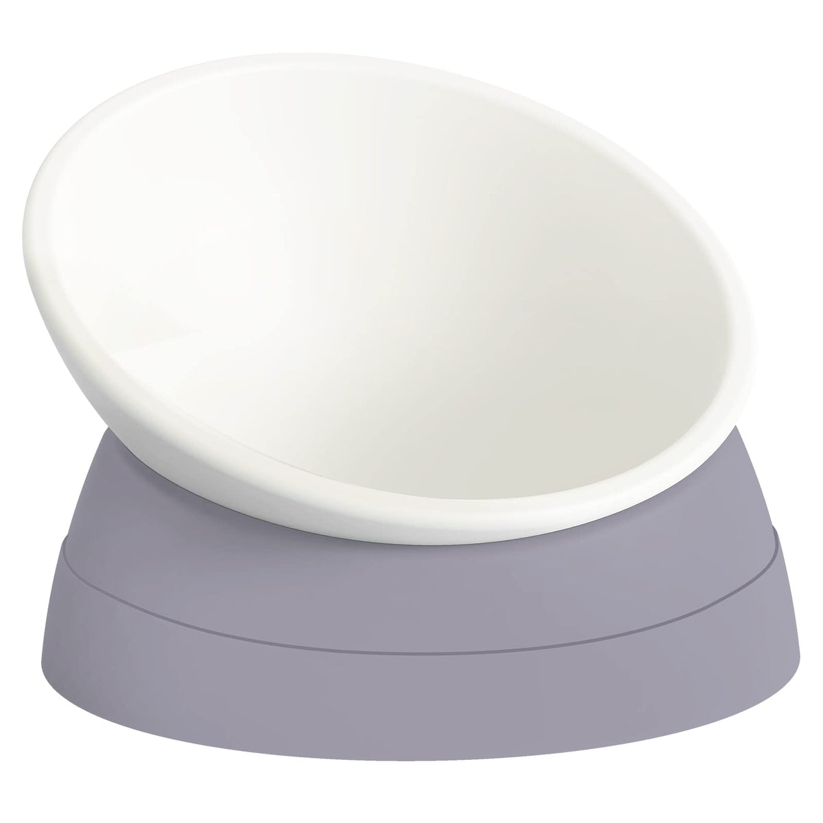 17 oz Raised Cat Food Bowls, Adjustable-Angle Pet Bowls, Easy Cleaning Cat Wet Food Dishes with Non Slip Base, Whisker Friendly Kitten Food Bowl
