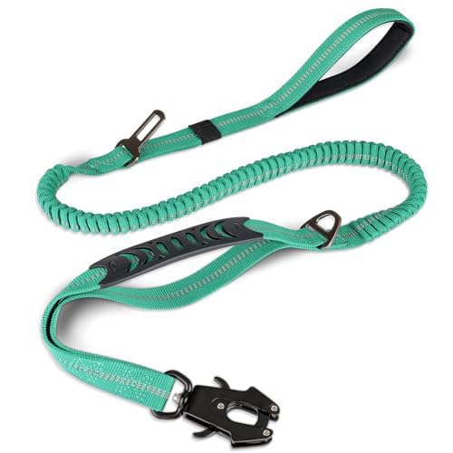 Joytale Tactical Bungee Dog Leash, Shock Absorbing No Pull, Coyote Brown