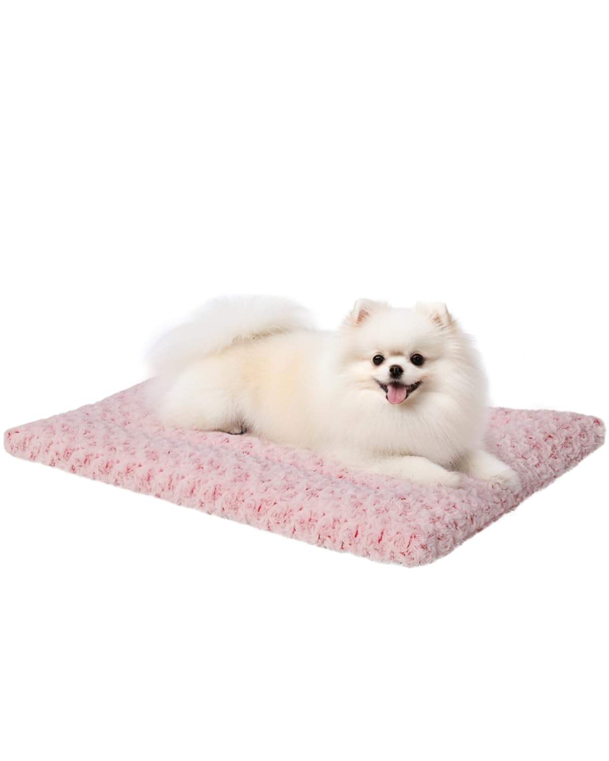 Exsnugy Washable Dog Bed Mat Medium Size Fluffy Pet Crate Pad 36x23