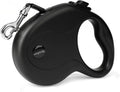 enrgticdg 16Ft Retractable Dog Leash,Light Weight Leash for Small to Medium Dogs/Cats Up to 50lbs,Stainless Steel Spring Strong Nylon Tape, Tangle Free, One-Handed Brake.(Black)
