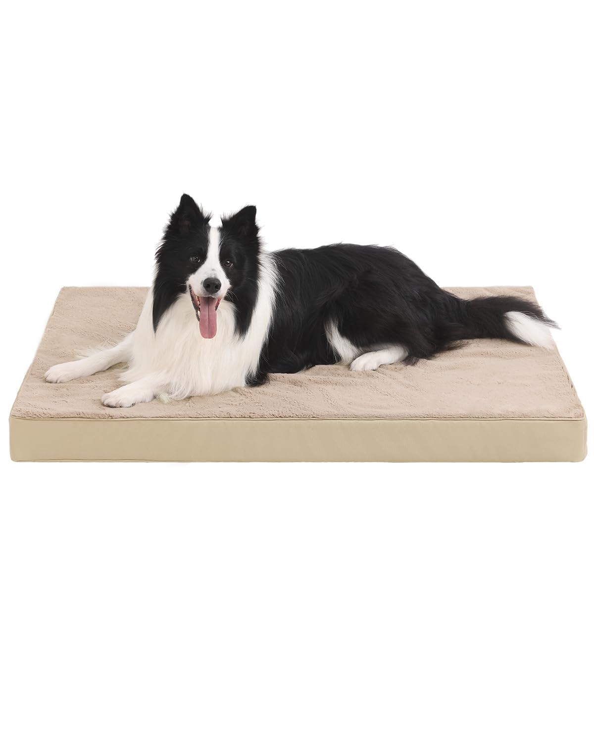 KSIIA Orthopedic Dog Bed for Large Dogs with Waterproof Lining, Grey, 35x22