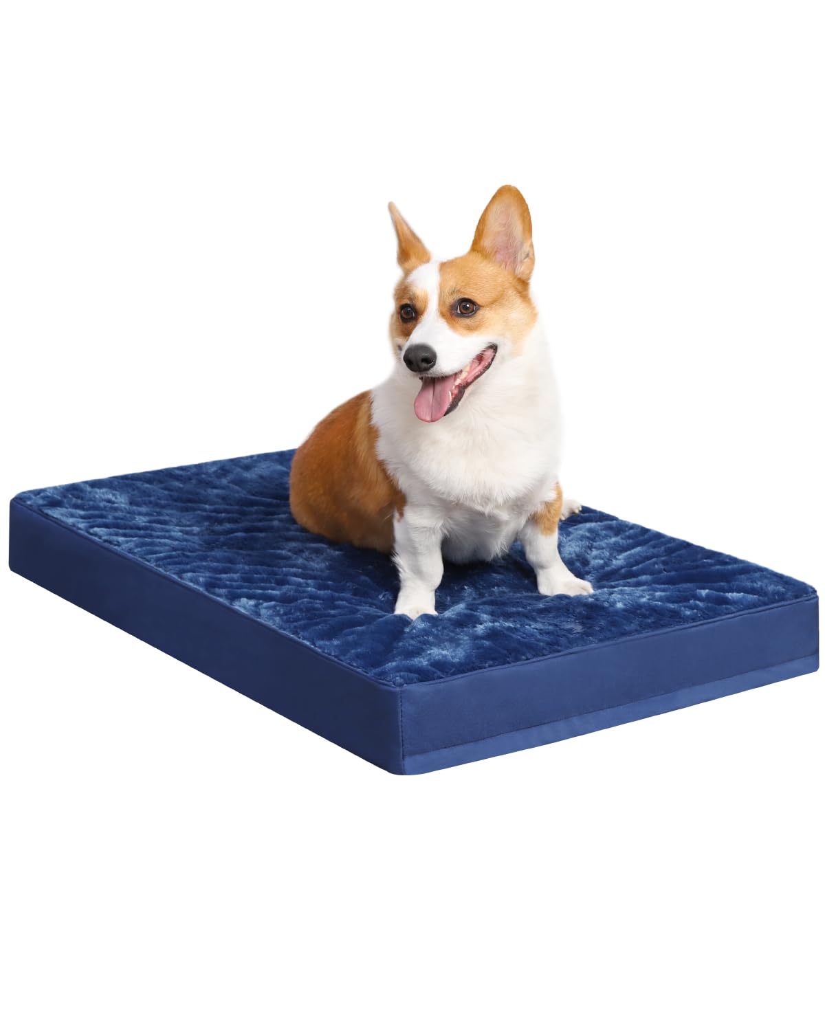 KSIIA Orthopedic Dog Bed for Large Dogs with Waterproof Lining, Grey, 35x22