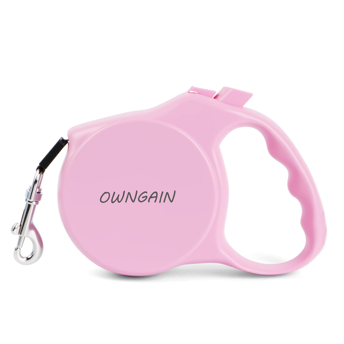 Pink Retractable Dog Leash,Strong Nylon Tape-One-Handed One Button Lock for Puppy, Cat, Pet Walking and Training,16ft Dog Walking Leash with 360°Tangle-Free Design,Anti-Slip Handle (Pink -Small)