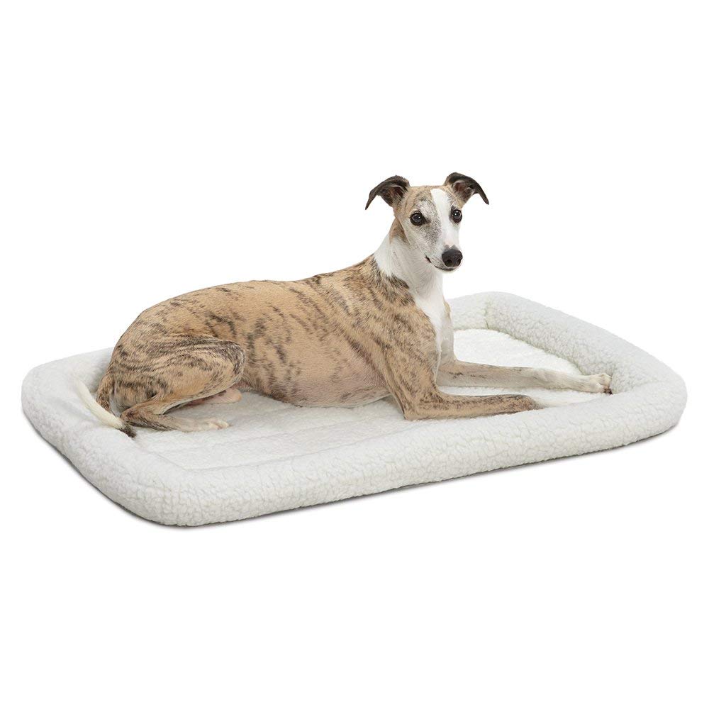 QuietTime by MidWest 24" Dog Crate Bolster Bed, Gray, Small Breeds