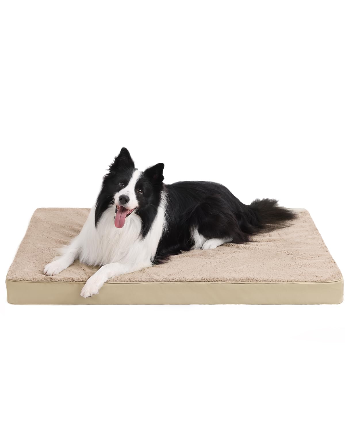 KSIIA Orthopedic Dog Bed for Large Dogs with Waterproof Lining, Grey, 35x22