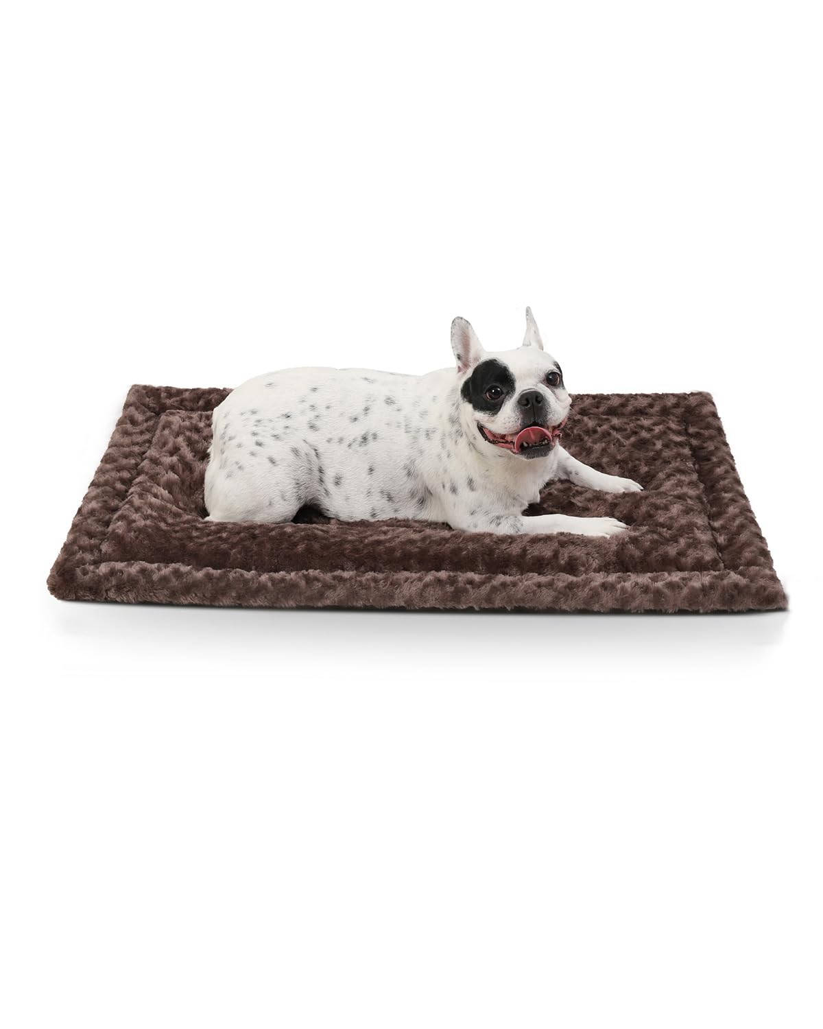 Exsnugy Washable Dog Bed Mat Medium Size Fluffy Pet Crate Pad 36x23
