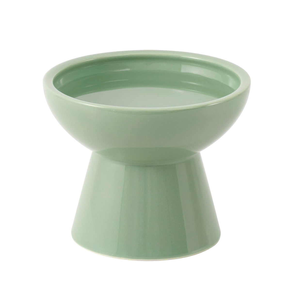 CEEFU Extra Wide Elevated Ceramic 6.2" Shallow Cat Food Bowl