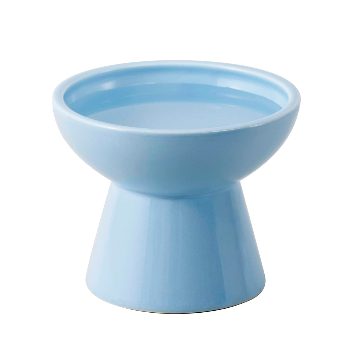 CEEFU Extra Wide Elevated Ceramic 6.2" Shallow Cat Food Bowl