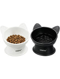 YINEYA 2 Pack Cat Food Bowls Elevated Design for Neck Comfort & Digestion