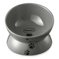 Y YHY Cat Bowl Anti Vomiting, Raised Food Bowls, Tilted Elevated Bowl, Ceramic Pet Food Bowl for Flat Faced Cats, Small Dogs, Protect Pet's Spine, Dishwasher Safe (5 Inches, White)