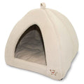 Best Pet Supplies Cat Bed for Indoor Cat, Domed Tent House with Removable Pillow, Covered Cat Cave for Small Dog, Puppies and All Breeds of Cats - Silver w/ Bones, 16 x 16 x H:14"