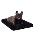 KSIIA Washable Dog Bed Small Dog Crate Bed Deluxe Plush Mat 23"x18" Gray