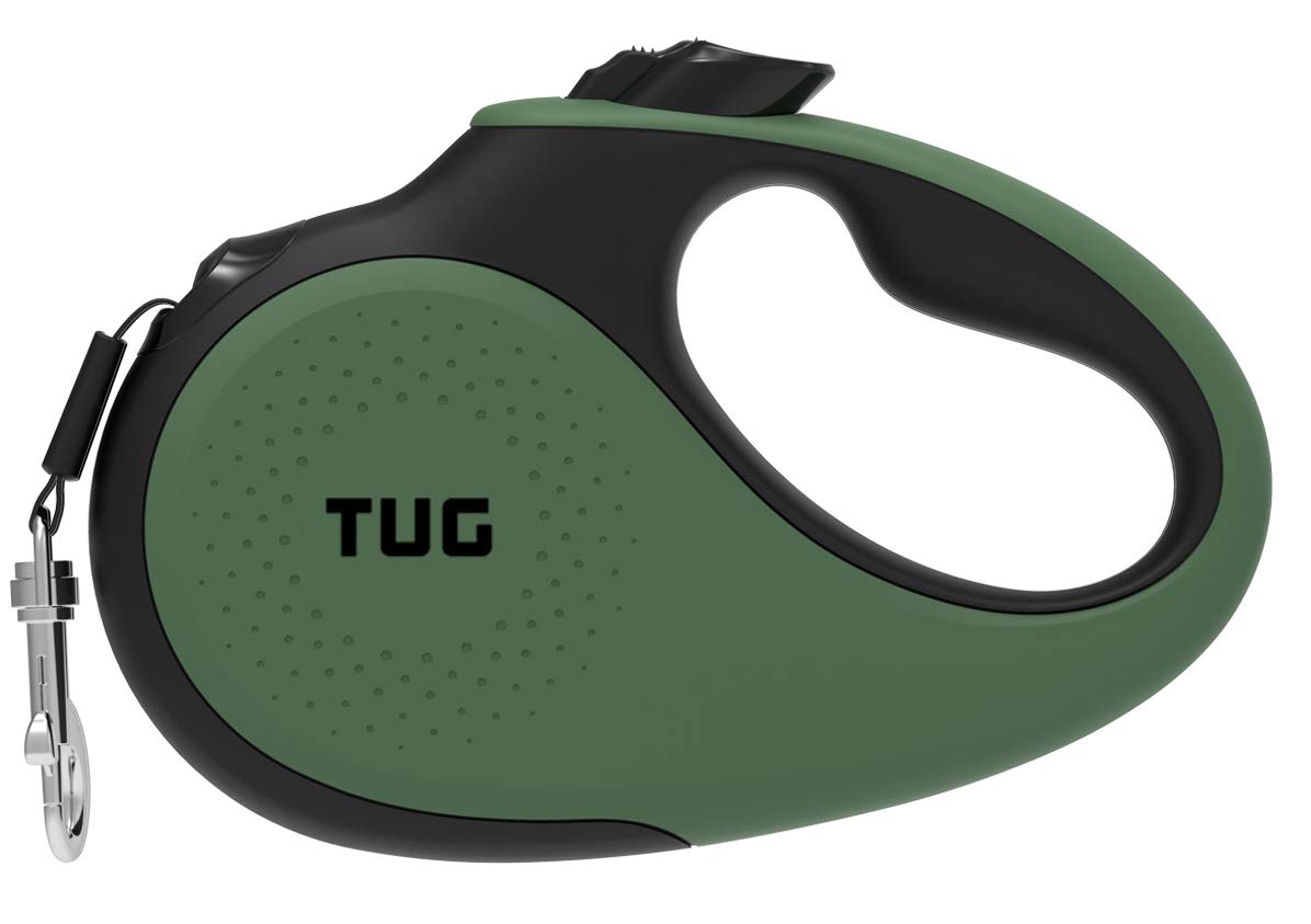 TUG Monochrome XL Retractable Dog Leash, 26 ft (Extra Large, Black)