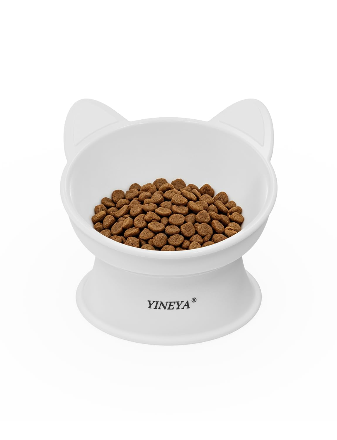 YINEYA 2 Pack Cat Food Bowls Elevated Design for Neck Comfort & Digestion