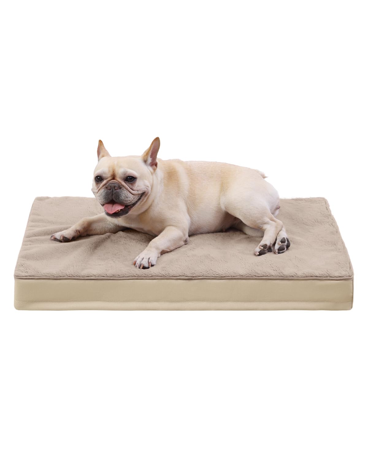 KSIIA Orthopedic Dog Bed for Small Dogs with Waterproof Lining, Grey, 23x17