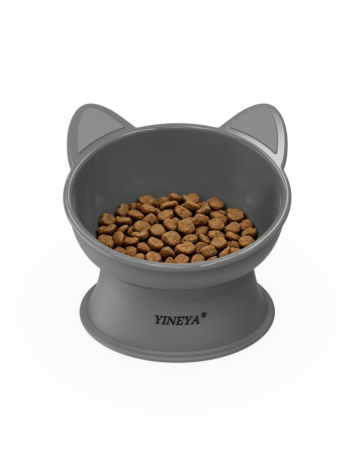 YINEYA 2 Pack Cat Food Bowls Elevated Design for Neck Comfort & Digestion