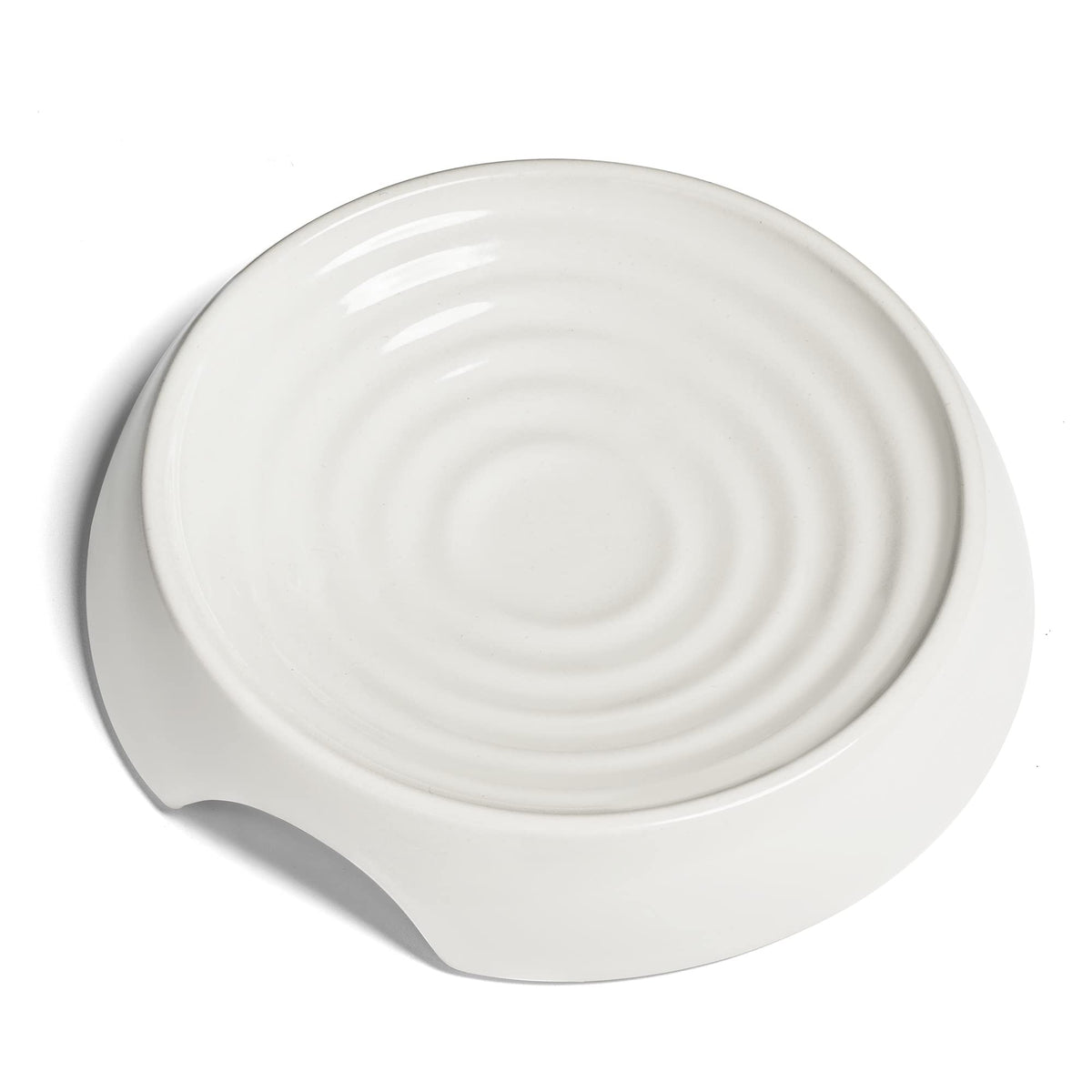 CatGuru Cat Bowls, Whisker Friendly Food Bowl for Indoor Cats, Reliefs Whisker Fatigue, Wide Kitten Dish, Non Slip Pet Dishes, Shallow Pet Plates (Marshmallow, (Pack of 2))
