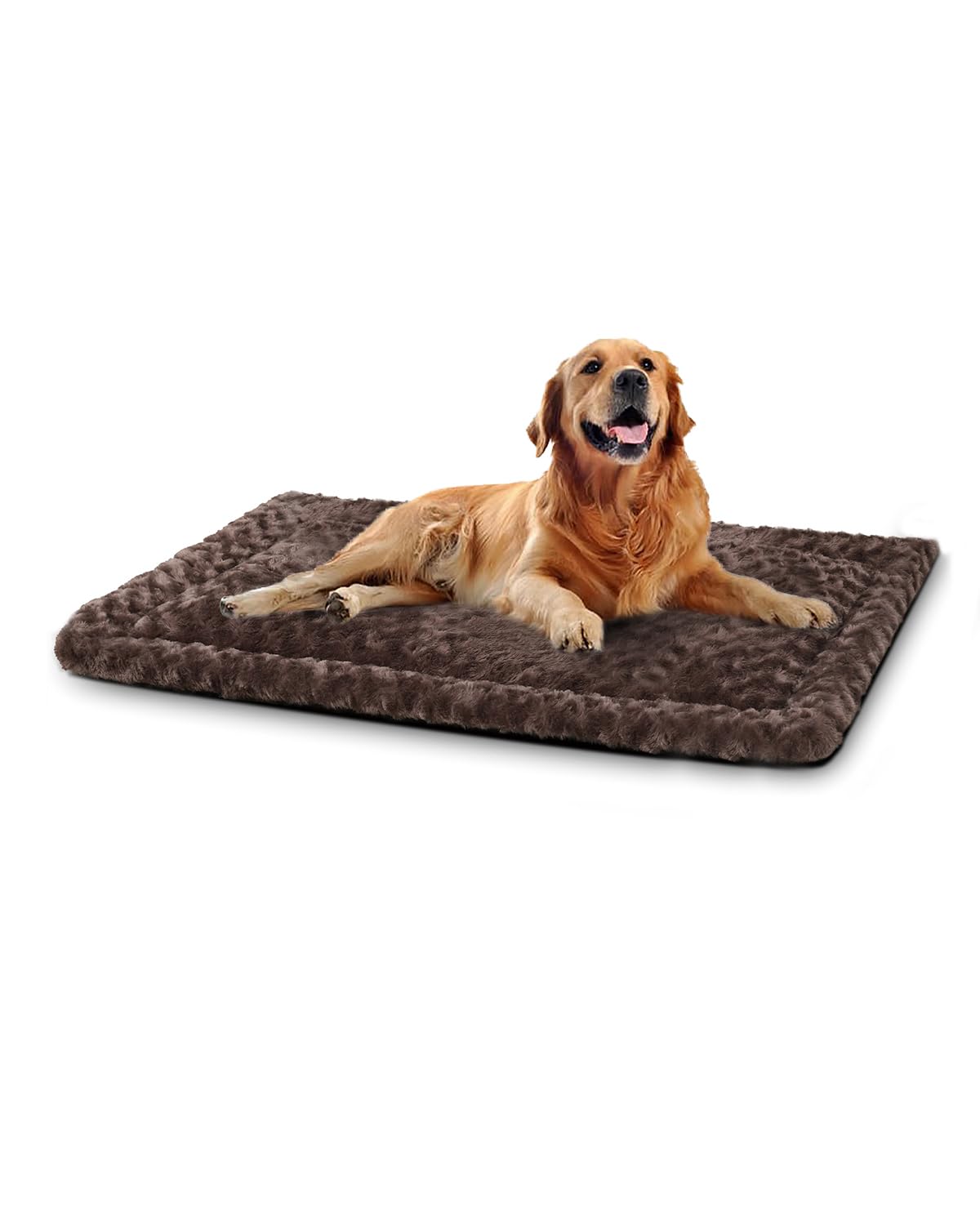 Exsnugy Washable Dog Bed Mat Medium Size Fluffy Pet Crate Pad 36x23