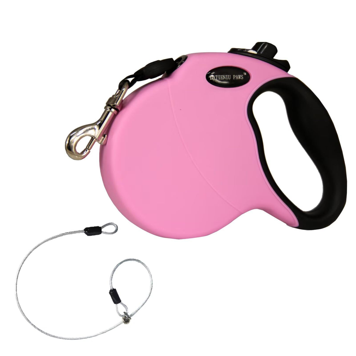 13FT Retractable Dog Leash for Small Dogs up to 22lbs with Chew Proof Steel Wire Extender, Lightweight, Durable & Safe Walking Solution Pink S