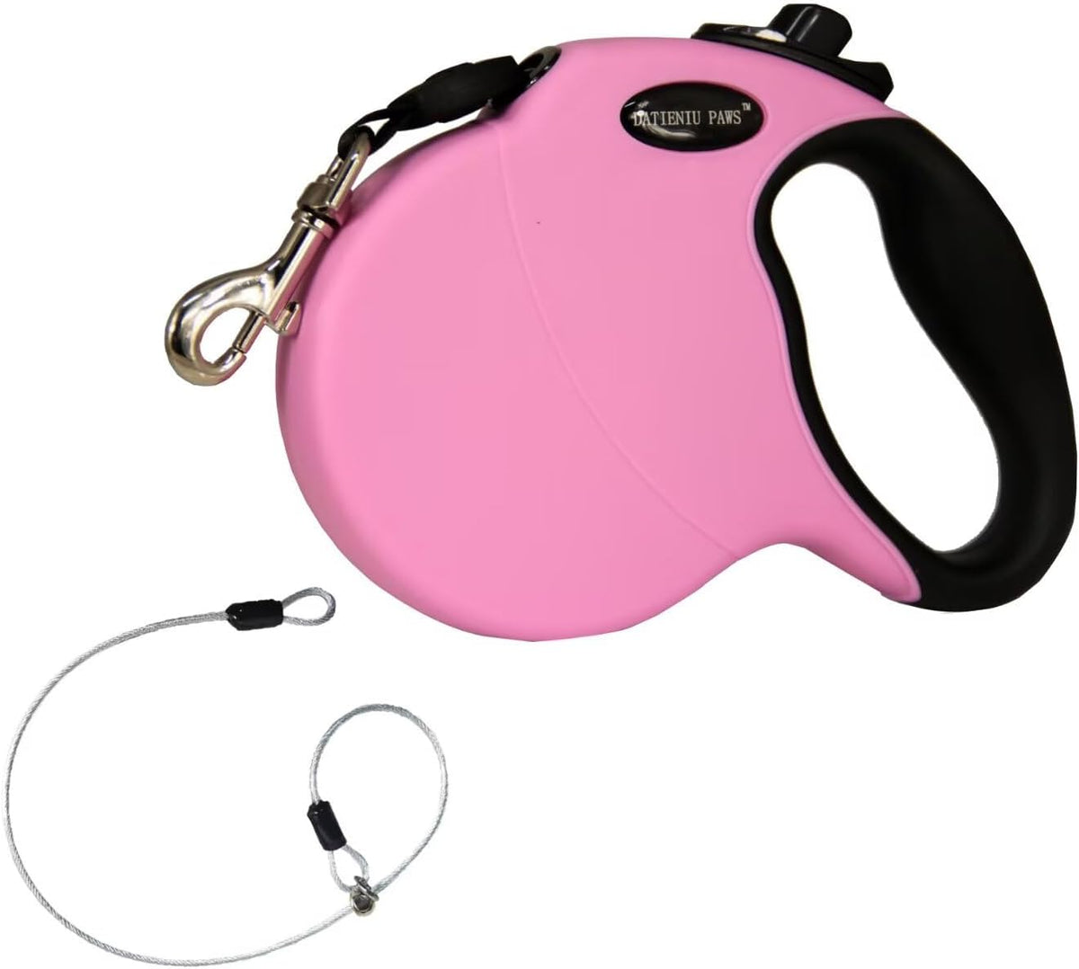 13FT Retractable Dog Leash for Small Dogs up to 22lbs with Chew Proof Steel Wire Extender, Lightweight, Durable & Safe Walking Solution Pink S