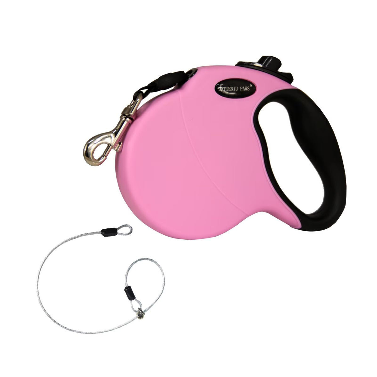 13FT Retractable Dog Leash for Small Dogs up to 22lbs with Chew Proof Steel Wire Extender, Lightweight, Durable & Safe Walking Solution Pink S