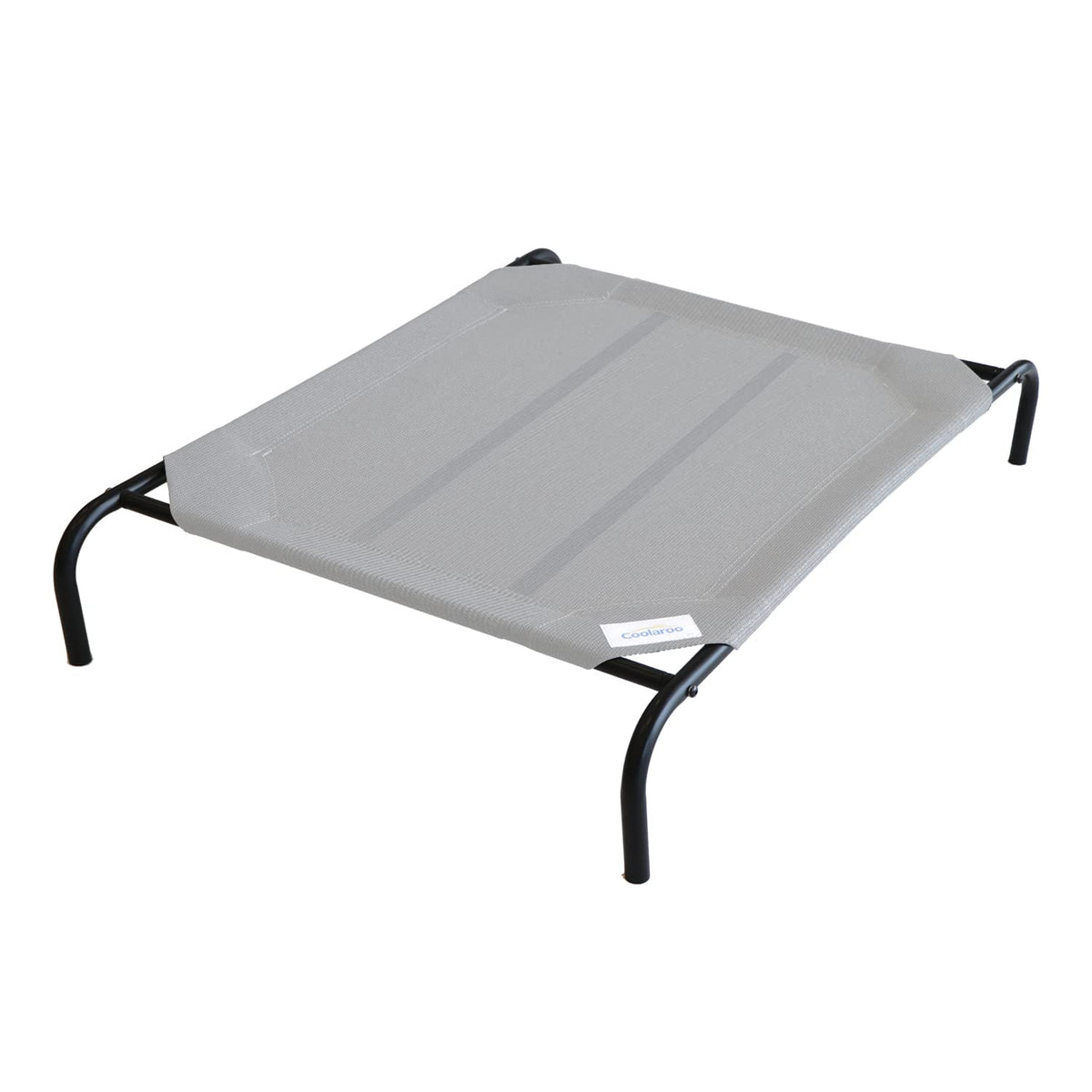 Coolaroo Original Elevated Dog Bed - Breathable Off-The-Ground Pet Bed with Cooling Fabric, Joint Relief & Moisture-Resistant Fabric, 100% Recyclable, Easy Clean, Grey, Medium