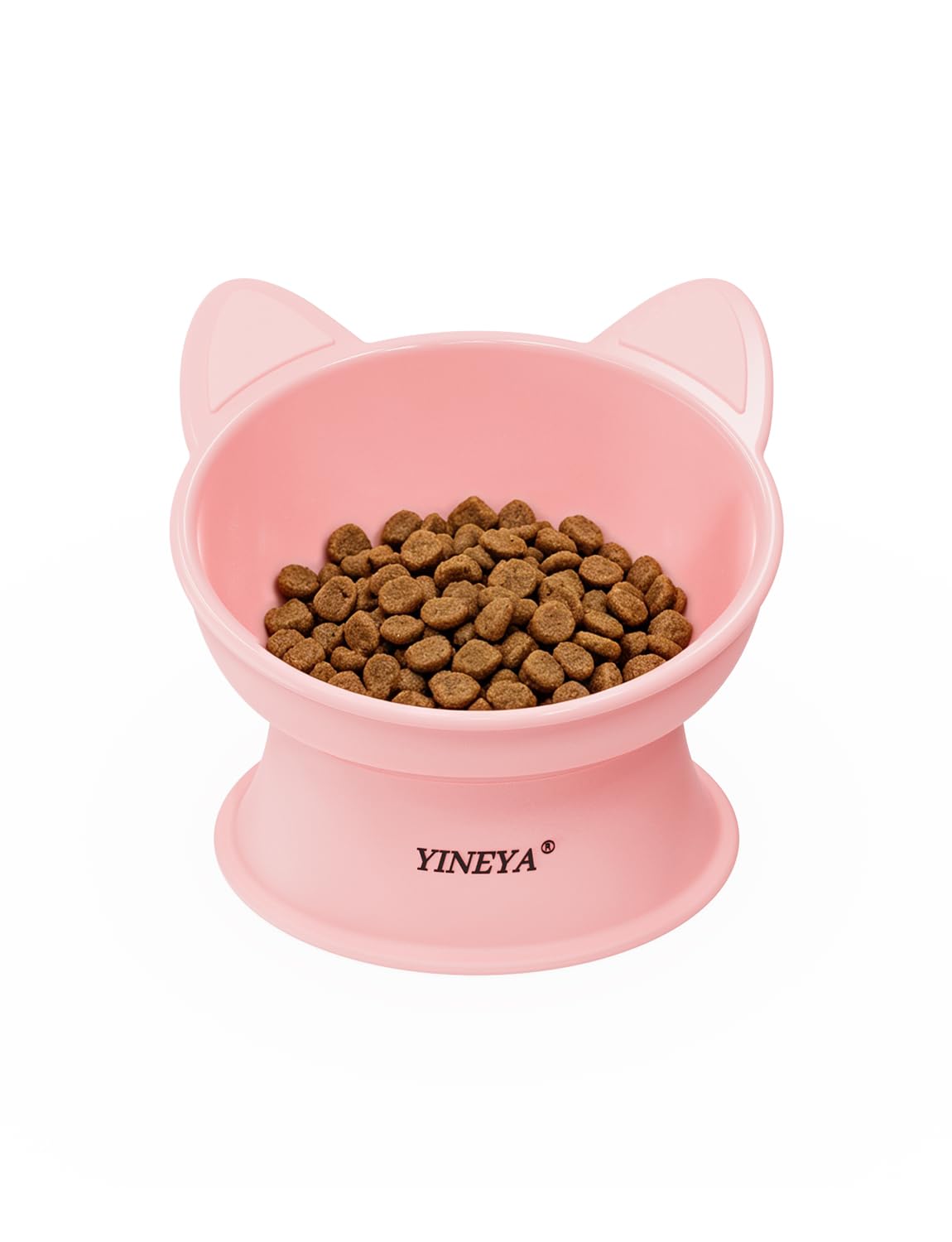 YINEYA 2 Pack Cat Food Bowls Elevated Design for Neck Comfort & Digestion