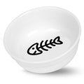 COMESOON 5" Ceramic Cat Bowl with Paws Pattern, Cat Food Bowl for Food and Water, Healthy Cat Dishes for Indoor Cats and Small Dogs, Dishwasher Safe & Microwaveable - White