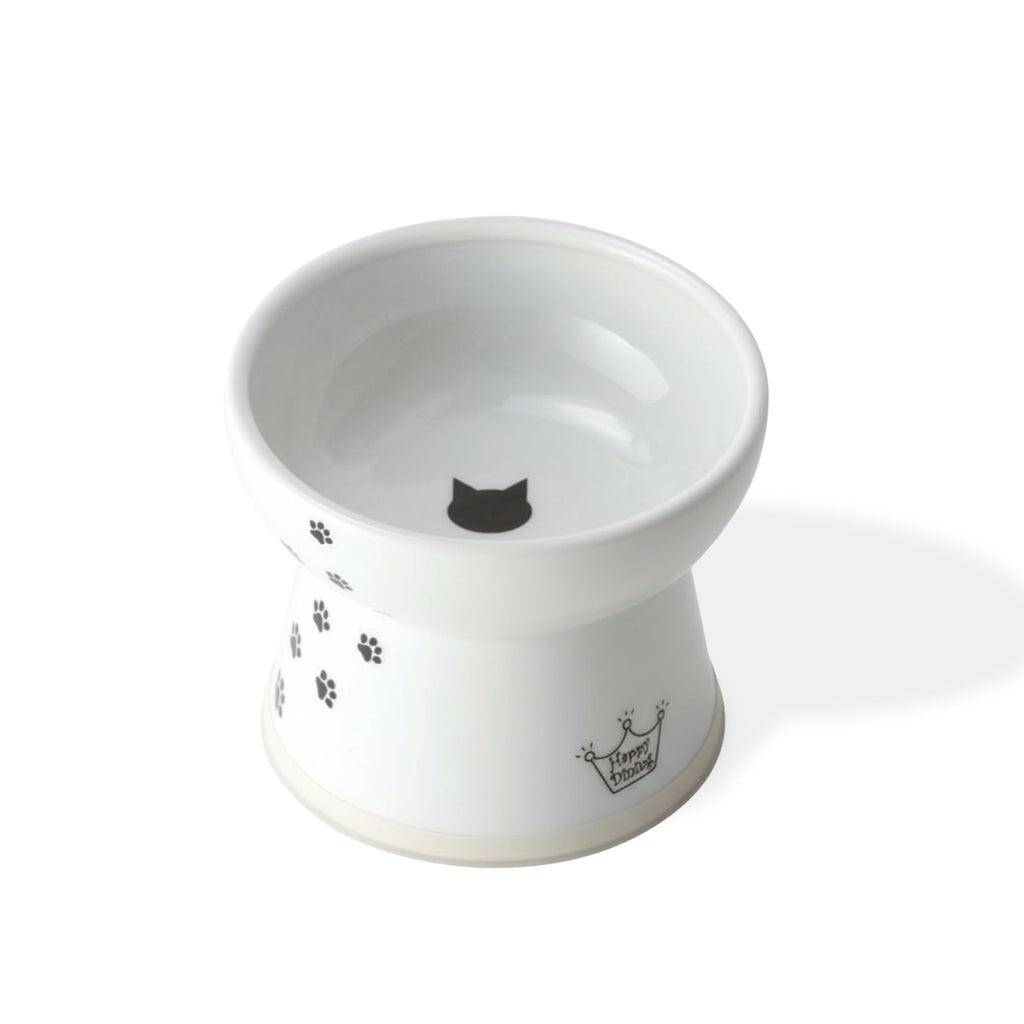 Necoichi Ceramic Extra-Wide Elevated Cat Food Bowl (Cat, Extra Wide)