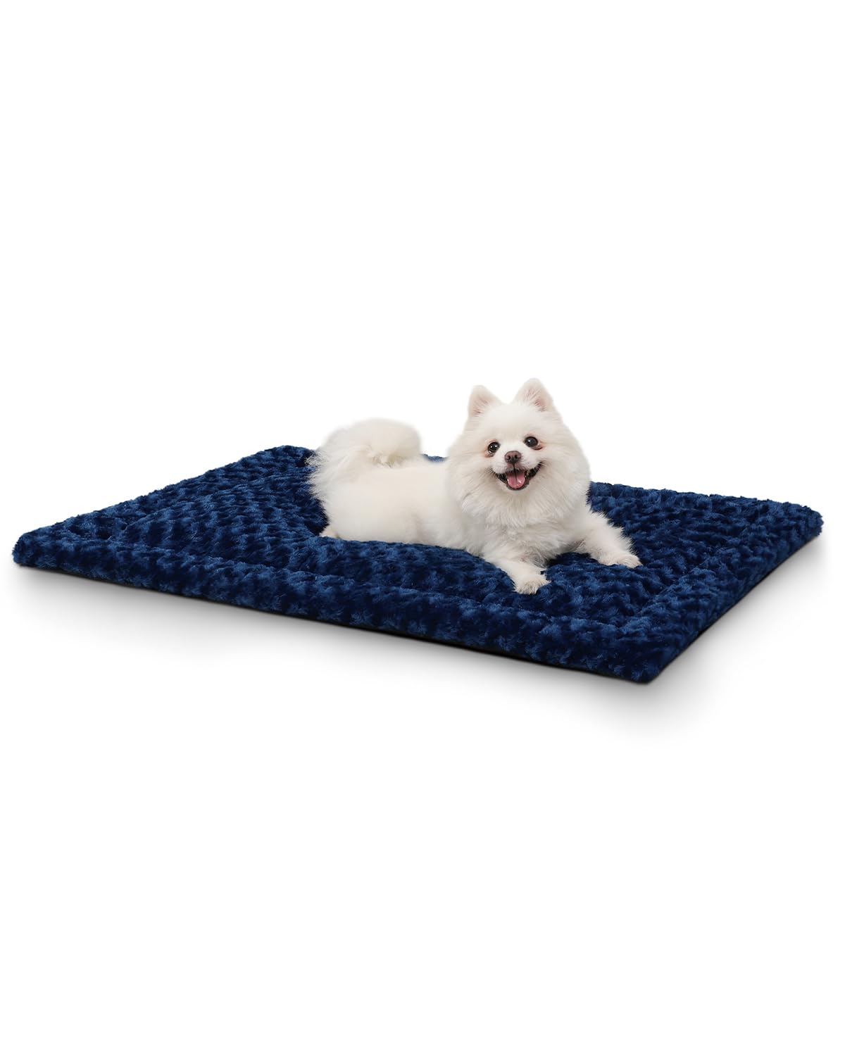 Exsnugy Washable Dog Bed Mat Medium Size Fluffy Pet Crate Pad 36x23