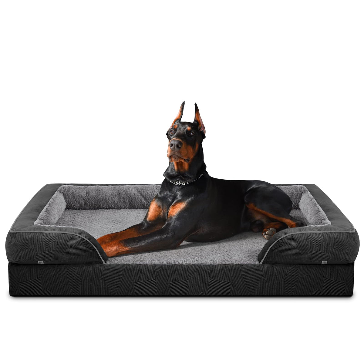 INVENHO Orthopedic Dog Beds Large Sized, XL Washable Dog Sofa with Egg-Crate Foam, Waterproof Lining and Non-Skid Bottom