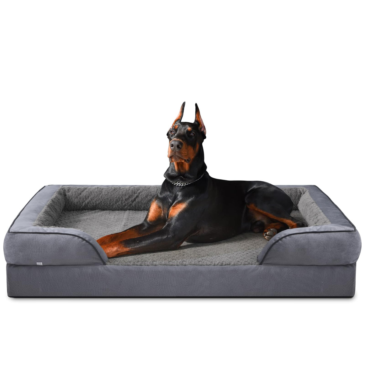 INVENHO Orthopedic Dog Beds Large Sized, XL Washable Dog Sofa with Egg-Crate Foam, Waterproof Lining and Non-Skid Bottom