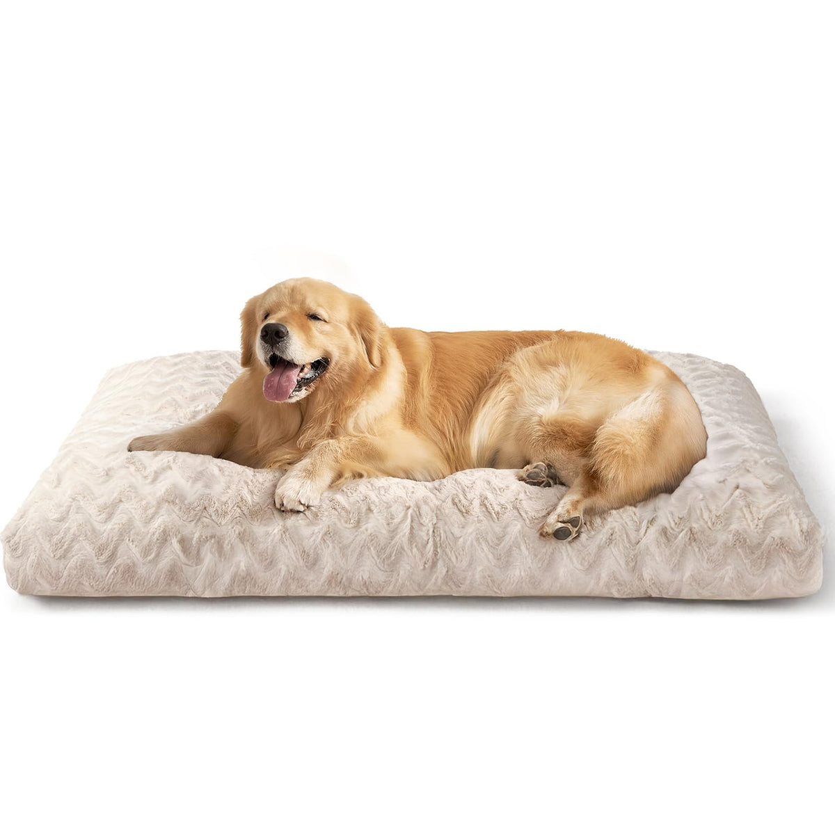EHEYCIGA Washable Large Dog Bed for Crate, 35x23 Inch Pet Bed, Grey