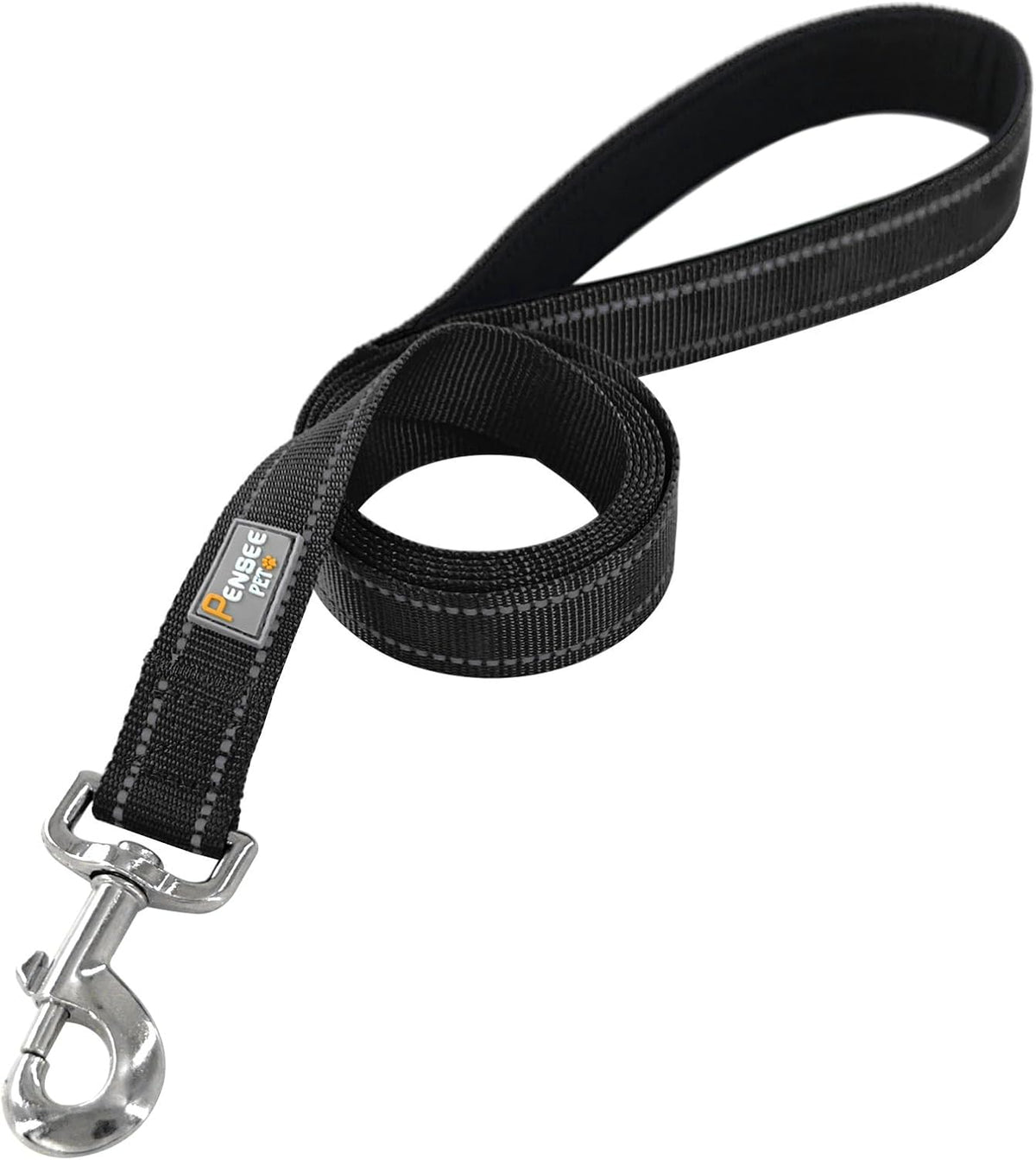 6 FT Basic Dog Leash for Medium Dogs,Black