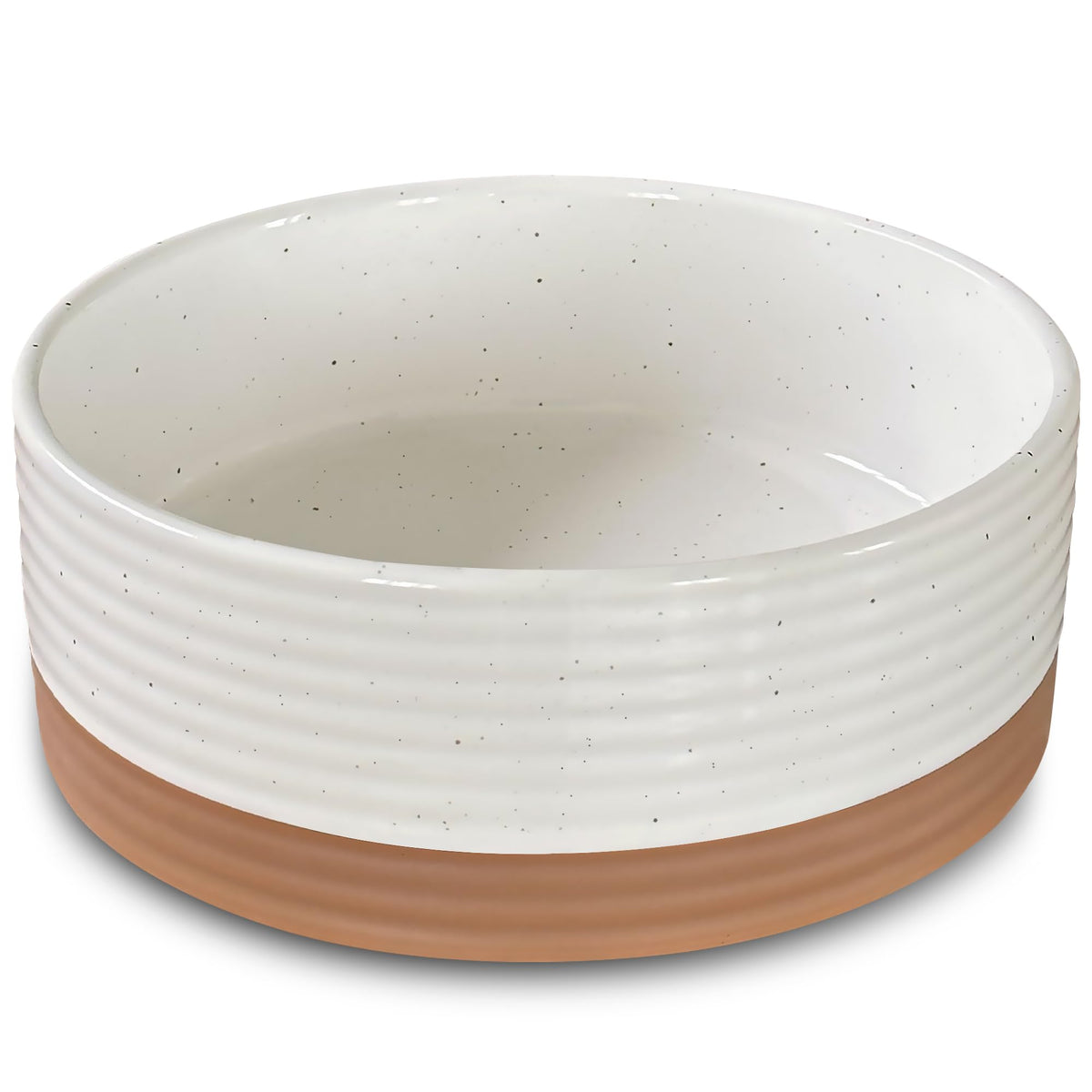 Mora Ceramic Pet Bowl Size Small - Food/Water Dish for Puppy Dogs, Cats, Guinea Pig, Rabbit, Hamster, Snake, ect. 11oz or 2 Cups - Basic Bowls for Your Dog or Cat, Mix and Match for a Set - Vanillla