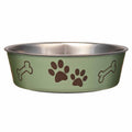 Loving Pets Bella Dog Bowls- Stainless Steel Dog & Cat Bowls - Spill Proof Dog Food Bowl, Cat Bowl, Puppy Essentials & Pet Supplies Great for Home & Travel (Medium 20-35 lbs, Paparazzi Pink)