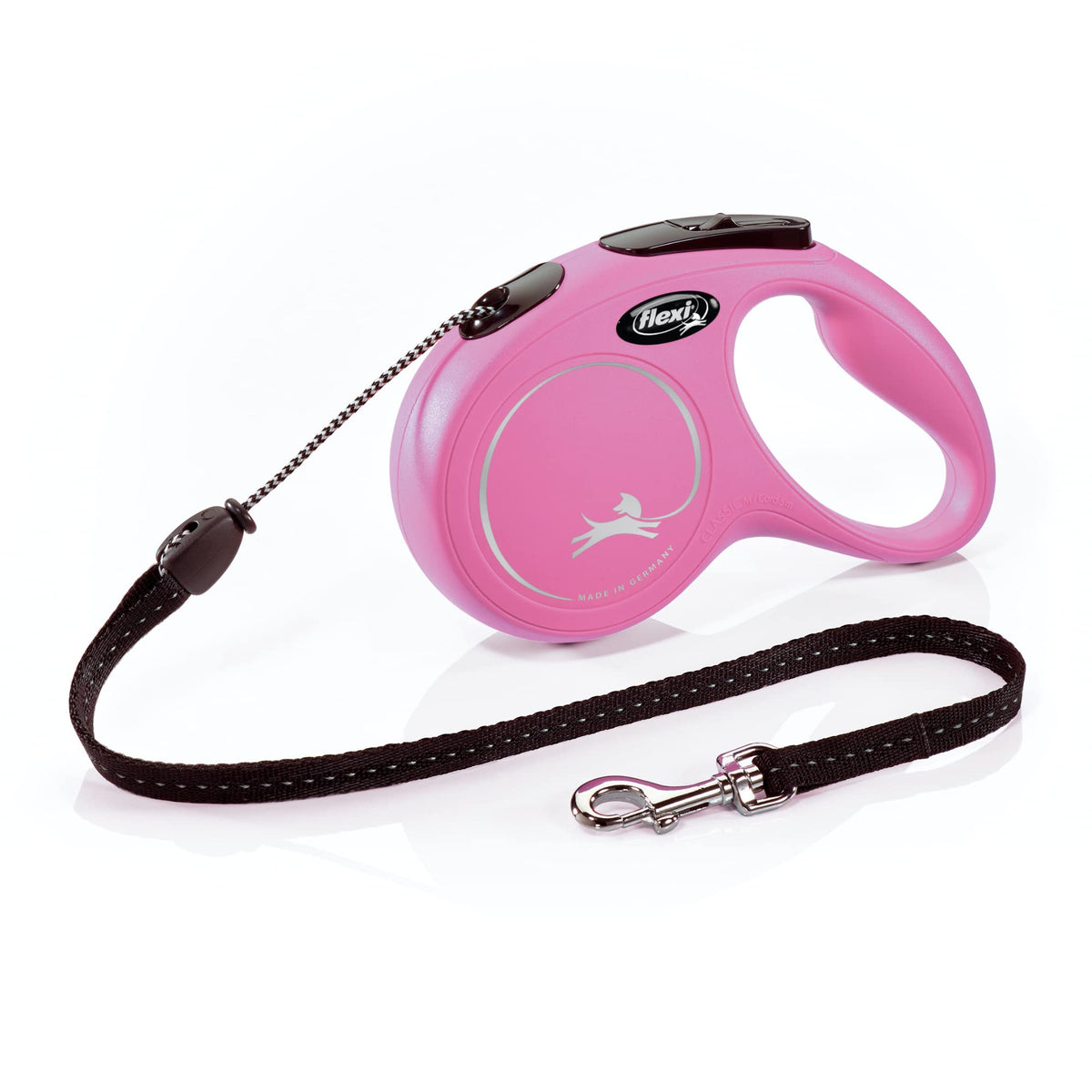 FLEXI® Classic Cord Retractable Dog Leash, Small, 16 ft - Pink