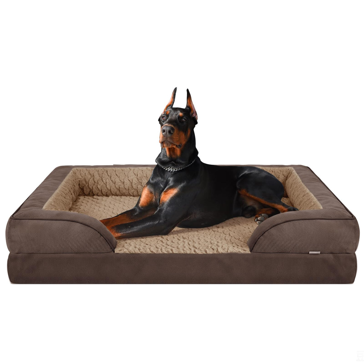 INVENHO Orthopedic Dog Beds Large Sized, XL Washable Dog Sofa with Egg-Crate Foam, Waterproof Lining and Non-Skid Bottom