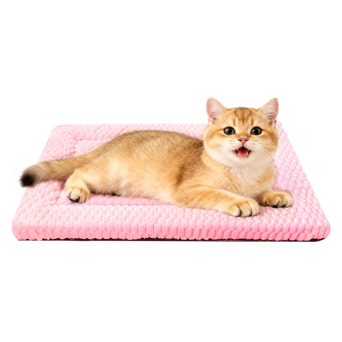 Dog Bed Mat,Reversible & Ultra Soft Kennel Pad-Machine Washable Pet Bed for Dogs & Cats-All-Weather Crate Liner for Crates,Carriers & Travel (Pink, 35" L x 23" W x 1.5" Th)
