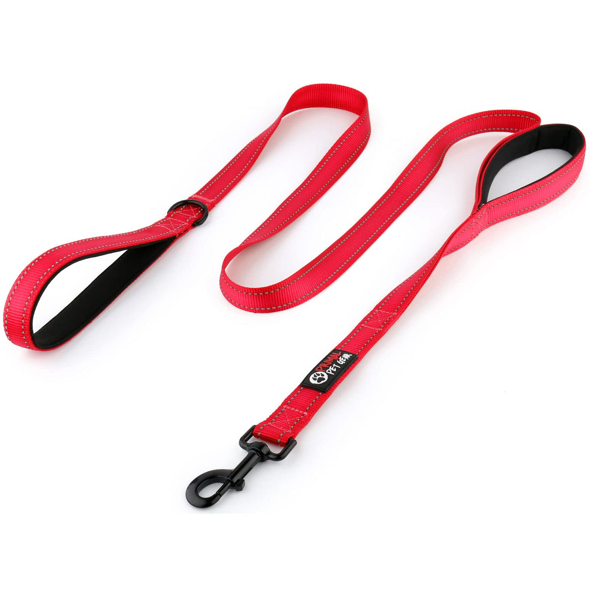 Primal Pet Gear Dog Leash 6ft Long,Traffic Padded Two Handle,Heavy Duty,Reflective Double Handles Lead for Control Safety Training,Leashes for Large Dogs or Medium Dogs,Dual Handles Leads(Black)