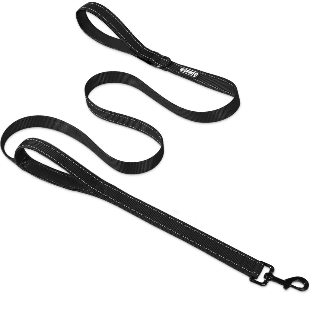 Heavy Duty Dog Leash with 2 Comfortable Padded Handles, 6FT Traffic Handle Extra Control, Highly Reflective Threads Leash for Small/Medium/Large Dogs (Orange)
