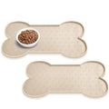 PWTAA Dog Food Mat Anti-Slip Silicone Dog Bowl Mat Thicker Pet Placemat Waterproof Cat Feeder Pad with Raised Edge Puppy Kitten Feeding Mats Suitable Small Medium-Sized Dogs Cats Eating Tray