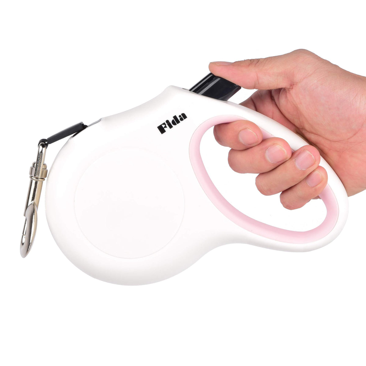 Fida Retractable Dog Leash, 16 ft Dog Walking Leash for Small Dogs up to 26 lbs, 360° Tangle Free, Black
