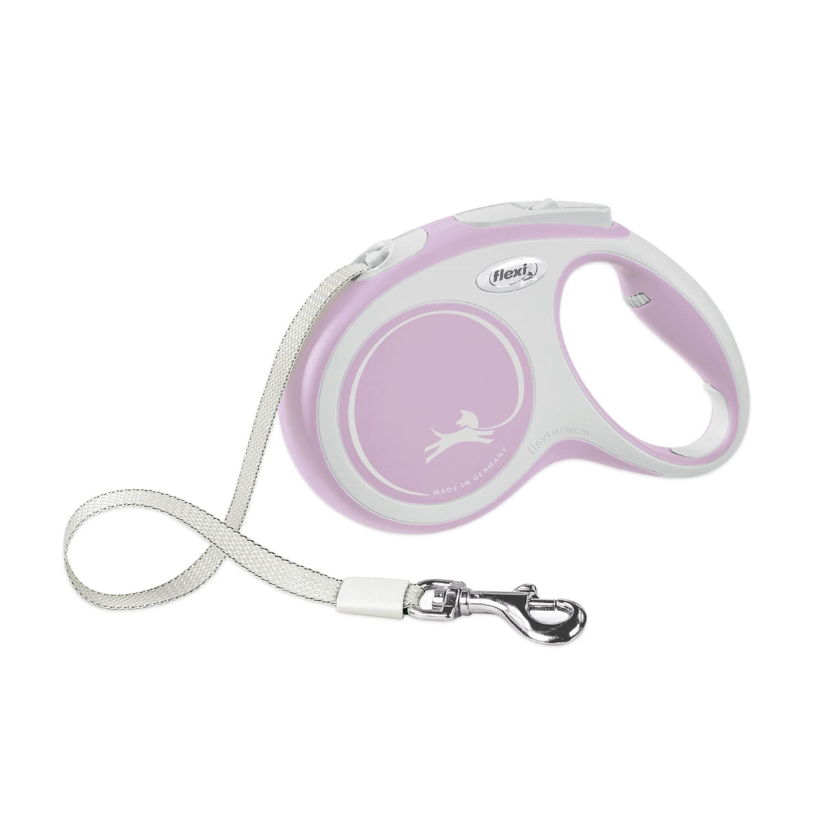 FLEXI® Comfort Tape Retractable Dog Leash, Small, 16 ft - Grey/Black