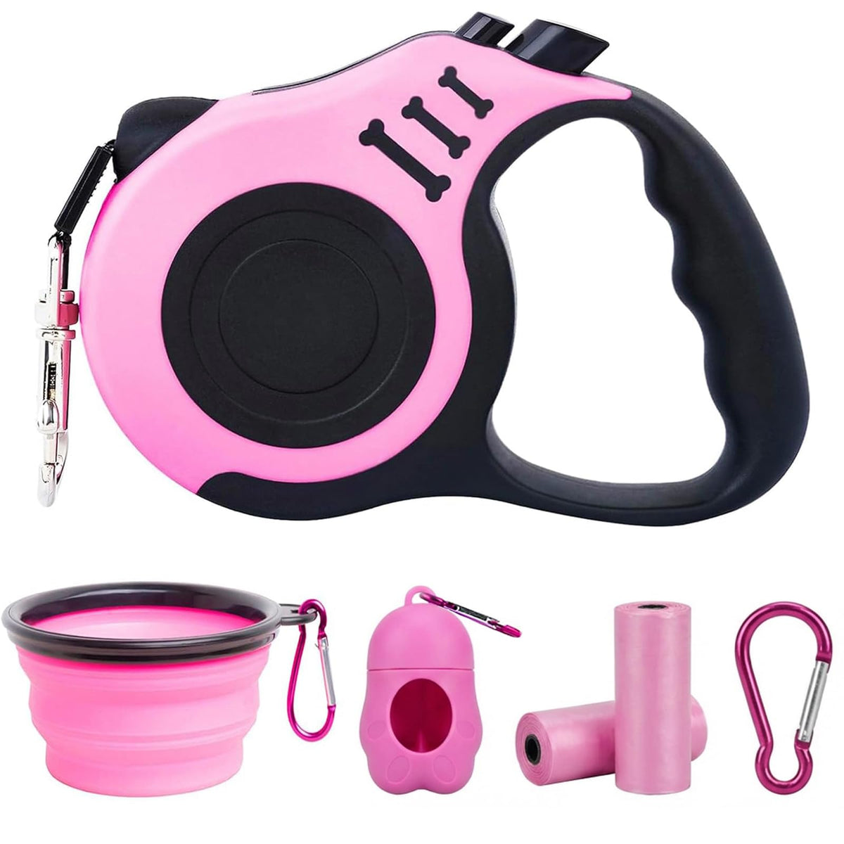PETIMP Retractable Dog Leash Lightweight 16FT Leash Set