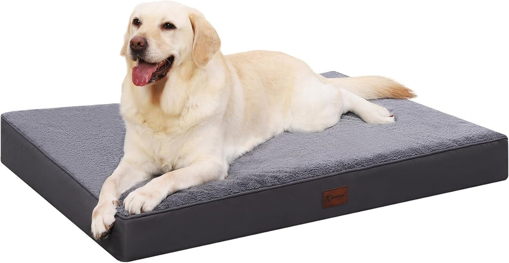 Waterproof Medium Size Dog Crate Bed Orthopedic 35x22 Grey