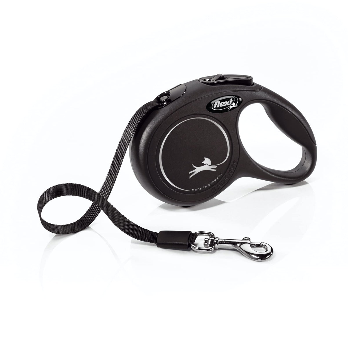 FLEXI® Classic Tape Retractable Dog Leash, Large, 26 ft - Black