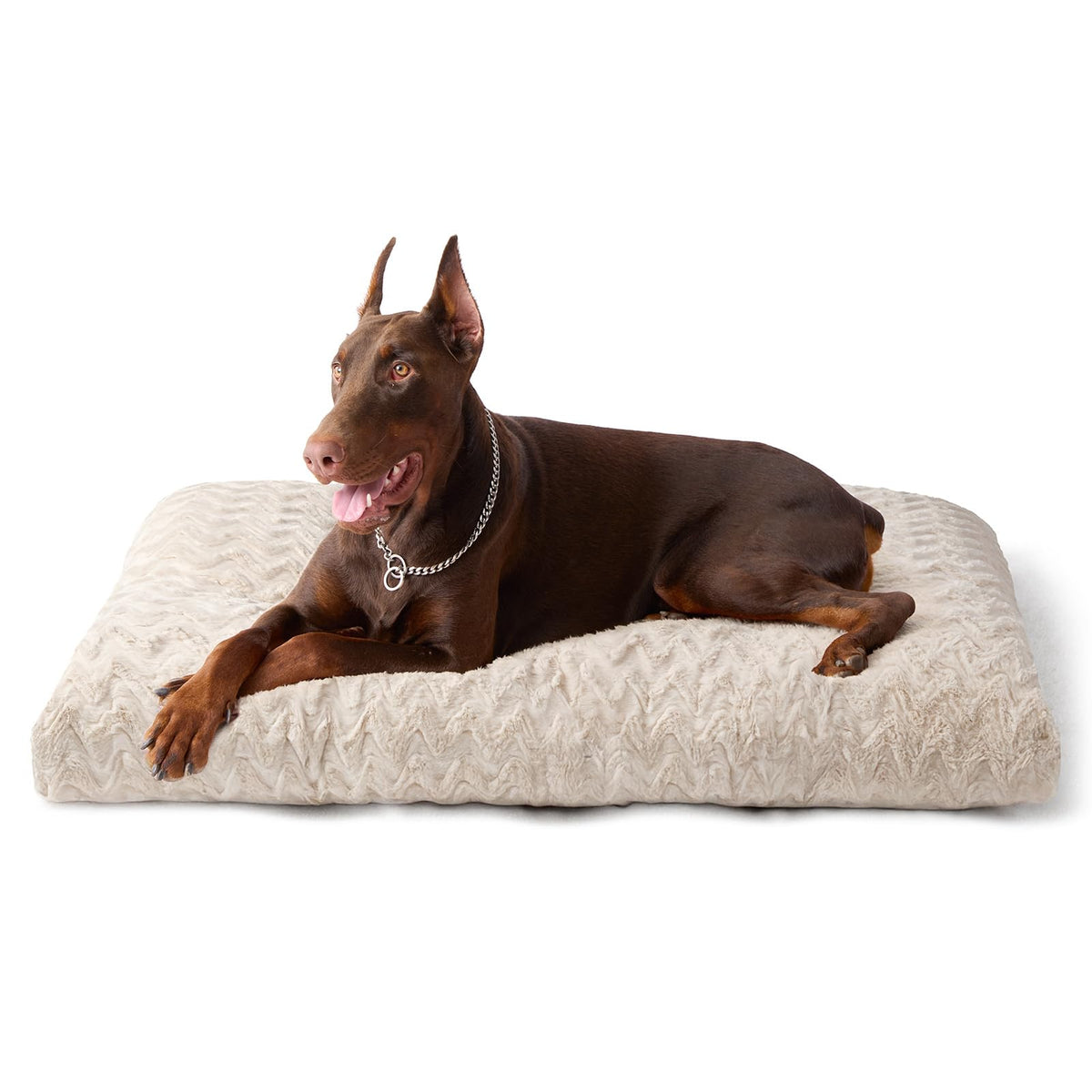 EHEYCIGA Washable Large Dog Bed for Crate, 35x23 Inch Pet Bed, Grey