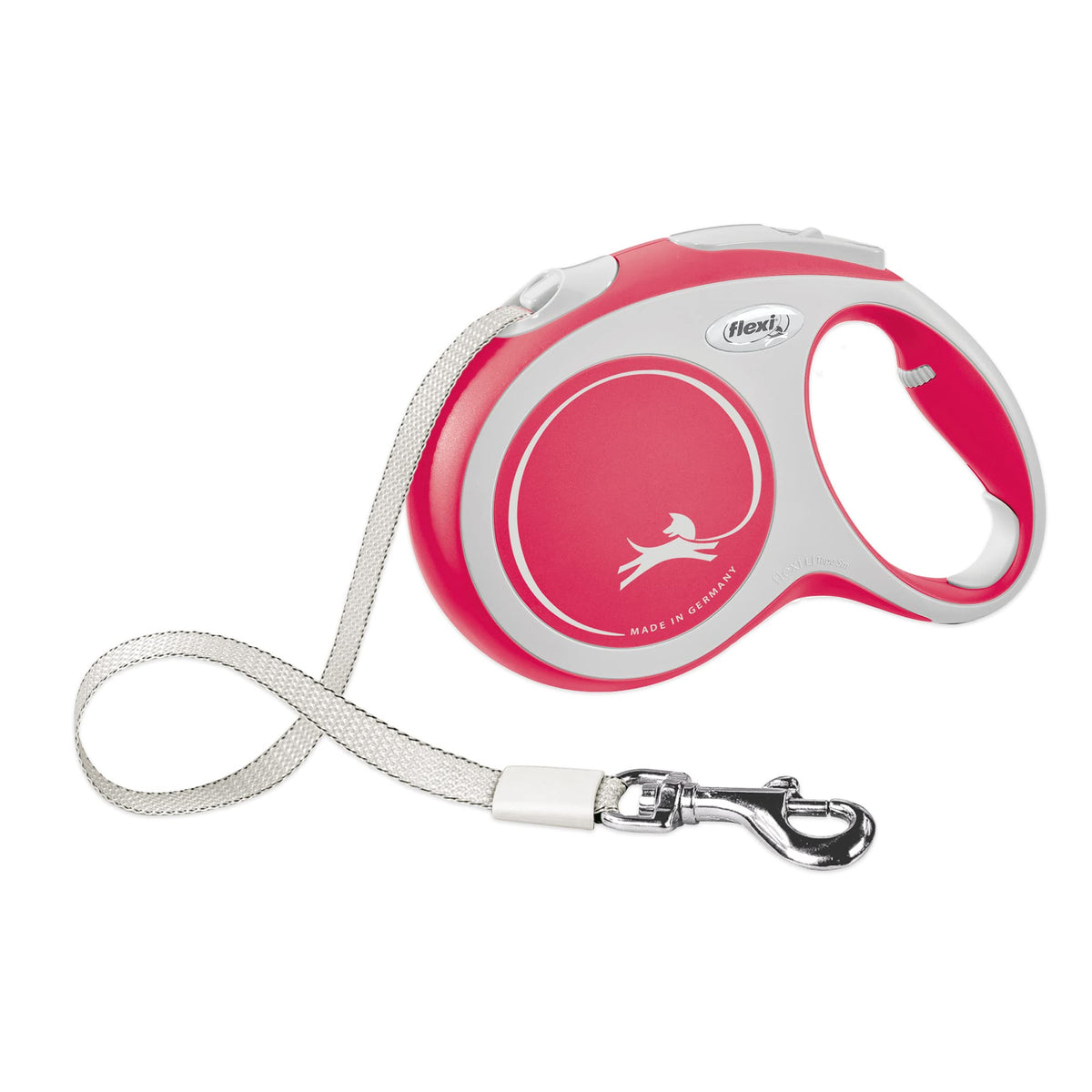 FLEXI® Comfort Tape Retractable Dog Leash, Small, 16 ft - Grey/Black